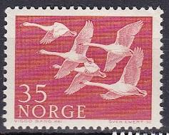 1956 Norway Scott 353 Geese Flying MNH