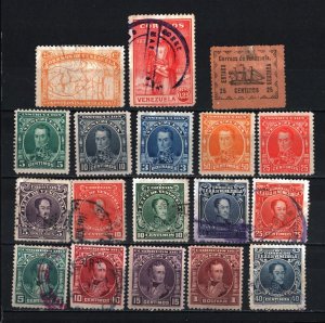 VENEZUELA 1896-1926 SET OF 15 STAMPS MINT & USED/HINGED