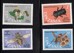 Tanzania Scott 364-367 MNH** Bug stamp set
