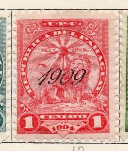 Paraguay 1907-09 Early Issue Fine Mint Hinged 1c. 1909 Optd 147471