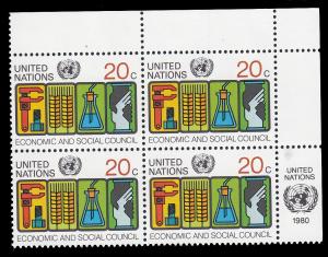 United Nations 342 Inscription Block MNH