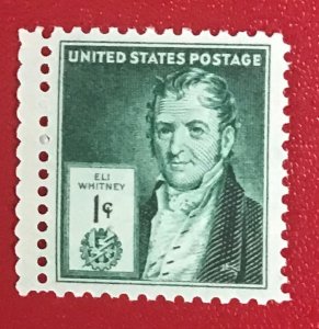 1940 US Scott 889 MNH 1 cent Eli Whitney Lot 1094