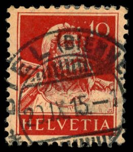 SWITZERLAND Sc 167 USED - 1914 10c - William Tell