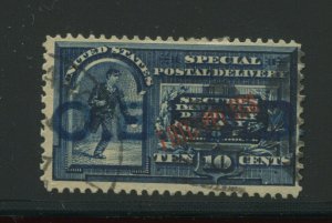 Philippines E1a Var Special Delivery BLUE O.B. Official Business Rare Used Stamp