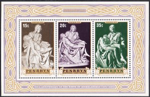 Penrhyn 1976 MNH Sc #78a Paintings by Michelangelo Easter