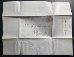 1872 Helsinki Finland Commercial Letter Sheet Cover To bjornebarg