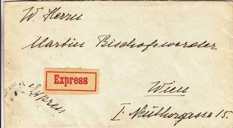 1934, Budapest, Hungary to Wein, Austria, Express (20829)