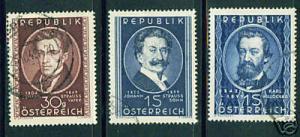 AUSTRIA Scott 560-2 used 1949 stamp set CV$20