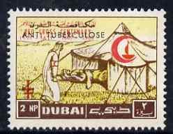 Dubai 1964 Anti-tuberculosis Campaign 2np overprinted wit...