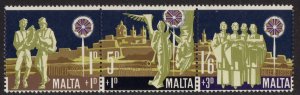 Thematic stamps MALTA  1969 XMAS TRIO 427b mint