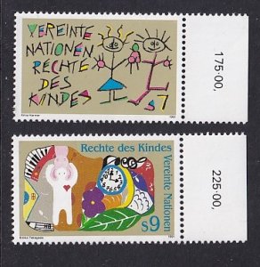 United Nations Vienna  #117-118  MNH   1991  rights of the child