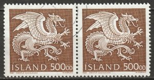 Iceland 1989 Sc 677 pair used