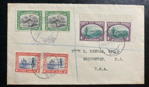 1931 Windhoek South West Africa Cover To Bridgeton NJ USA Via New York