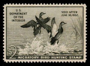 RW18 FEDERAL DUCK STAMP  OF 1951 - OGNH - VF/XF - $120.00 (ESP#441) 