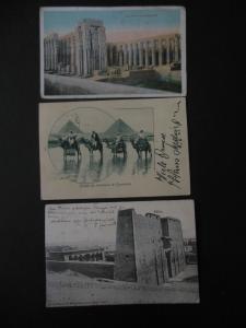 EGYPT : Scarce group of 12 Early Picture Post Cards. Many unusual