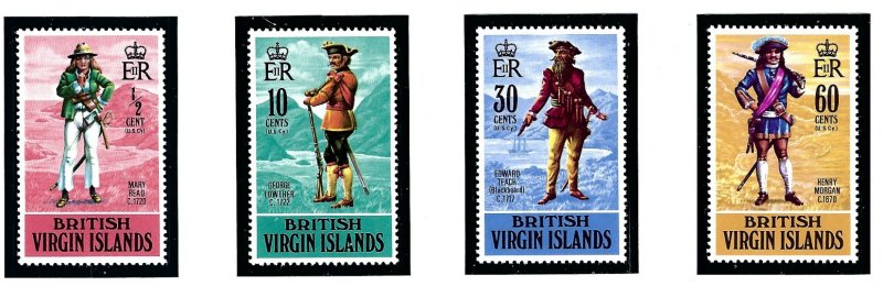 British Virgin Is 229-32 MNH 1970 Pirates    (ap1471)