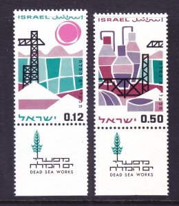 Israel 296-97 MNH OG 1965 Dead Sea Chemical Industry Set W/Tabs