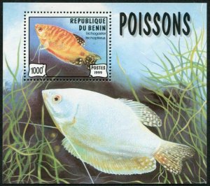 Benin 1154,MNH.Michel 1169 Bl.49. Fish Trichogaster trichopterus,1999.