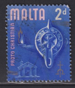 Malta 315 Proto-Christian Lamp, Roman Temple, Chrismon 1965