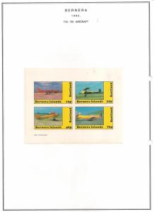 SCOTLAND - BERNERA - 1982 - Aircraft (1) - 4v Imperf Sheet - MLH