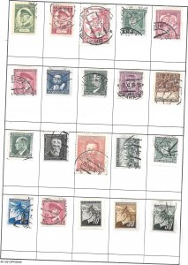 Czechoslovakia #Z34 Mixture Page of 20 stamp Collection / Lot