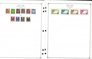 Viet Nam 1951-1975 Mint(mostly) & Hinged on 21 Scott  International Pages.