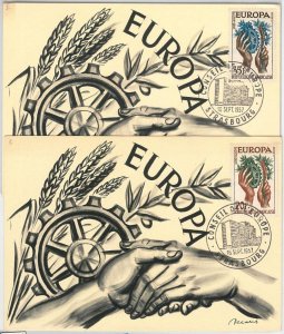 57313 - FRANCE - POSTAL HISTORY: set of 2 MAXIMUM CARD 1957 - EUROPE-