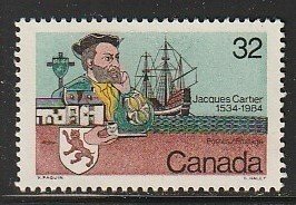 1984 Canada - Sc 1011 - MNH VF - 1 single - Jacques Cartier & Ship