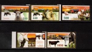 Belarus Sc 642-5 MNH set of 2007 - Farm Animals - FH02