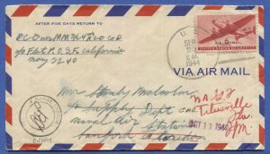 1944 US NAVY Censored Cover, NAVY #3240 (GUAM) > US NAVAL AIR STATION