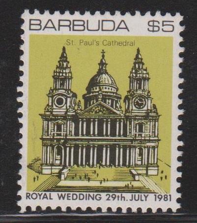 Barbuda 1981 Royal Wedding $5 MH