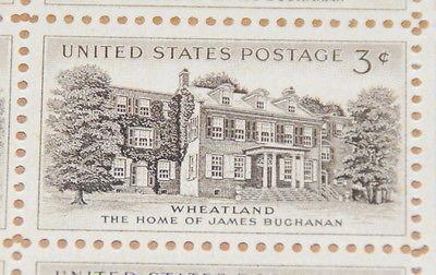 1956 sheet, Wheatland Issue, Sc# 1081