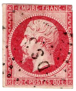 (I.B) France Postal : Napoleon 80c