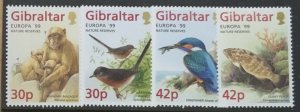 GIBRALTAR 1999 EUROPA.NATURE RESERVE SG853/6 UNMOUNTED MINT CAT £8