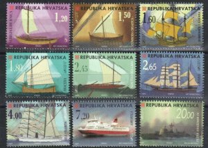 Croatia Stamp 376-376H  - Croatian ships