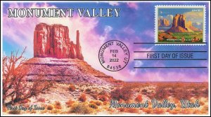 22-032, 2022, Monument Valley, First Day Cover, Standard Postmark, Monument