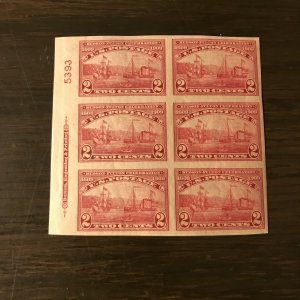 US SCOTT 373 PB - 2¢ Hudson-Fulton Celebration  (1) - P#5393 - MNH, XF