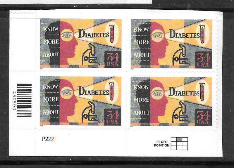 #3503 MNH Plate Block