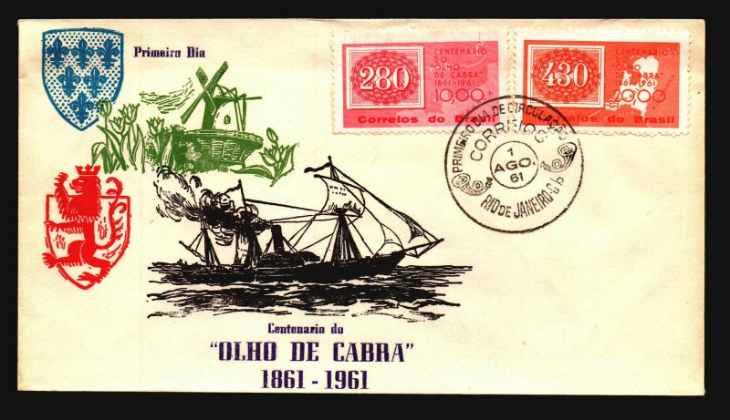 Brazil 1961 Stamp Series FDC / Nice Cachet / UA - L3610