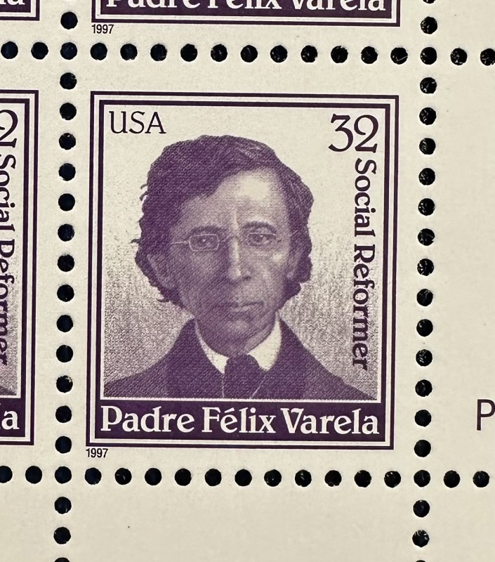 US #3166 MNH F/VF Full Sheet of 20 Padre Felix Varela 1997 [CVR277]