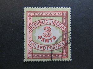 A4P25F26 Liberia 1897 3c used