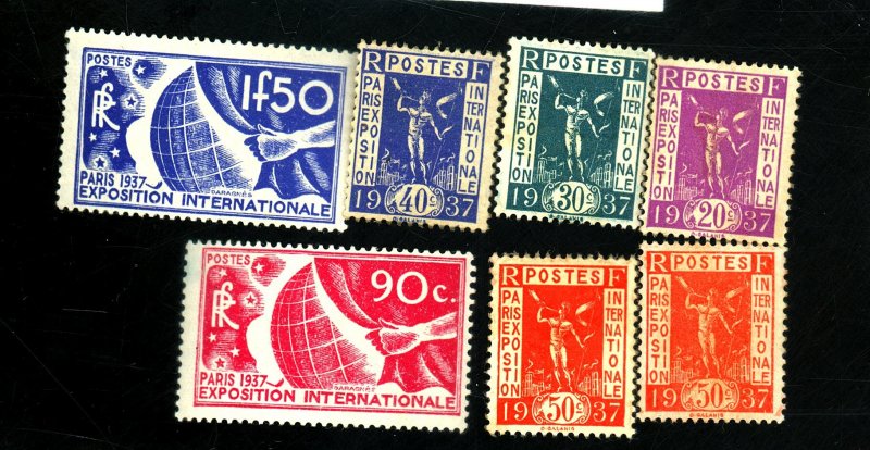 FRANCE #315-320 MINT FVF OG LH Cat $46