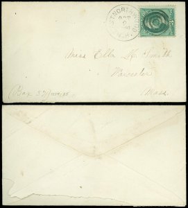 OCT 2, 1880 EAST NORTHWOOD NH CDS (DPO R-6) to ELLA M. SMITH, Worcester MA, #184