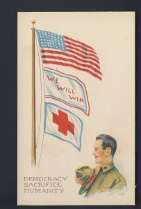 POSTAL HISTORY USA - WORLD WAR I - WWI Patriotic USA soldier - postcard