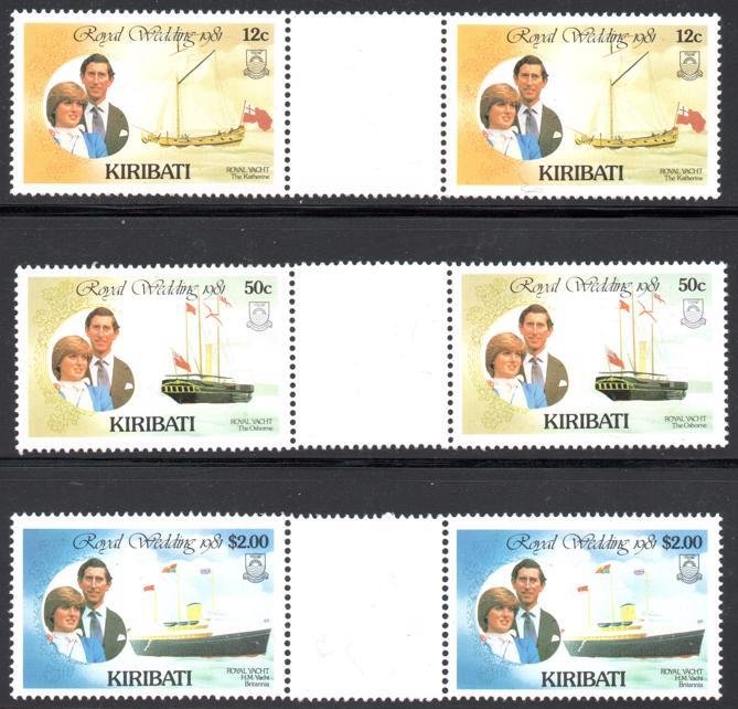 Kiribati - 1981 Royal Wedding Gutter Pair Set MNH** SG 149,151,153