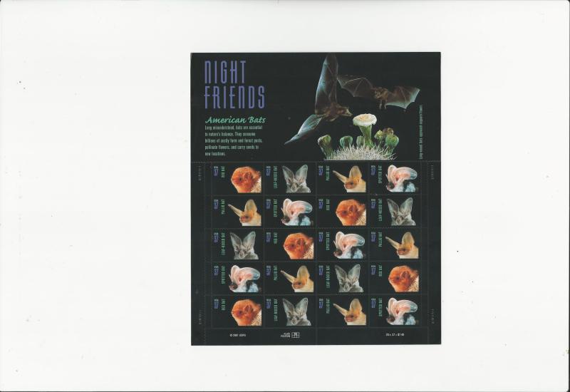 Night Friends - American Bats  Scott #3664a