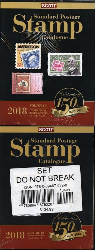 2018 SCOTT STANDARD POSTAGE STAMP CATALOGUE VOLUME 2 (2 volumes) C-F