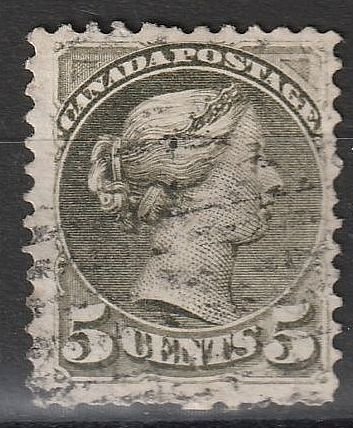 Canada Small Queen SC# 38a Perf 11.5x12,  Used F/VF (962)