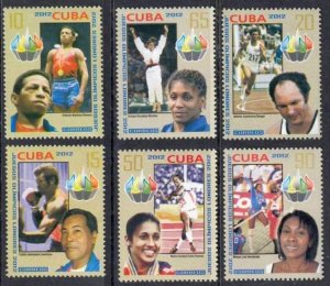 CUBA Sc# 5307-5312  LONDON OLYMPIC GAMES olympics Cpl set of 6   2012  MNH