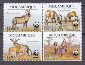 2010 Mozambique 3658-3661 WWF / Fauna 6,50 €